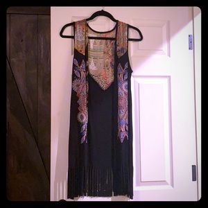 Frayed Boho tank top Kimono